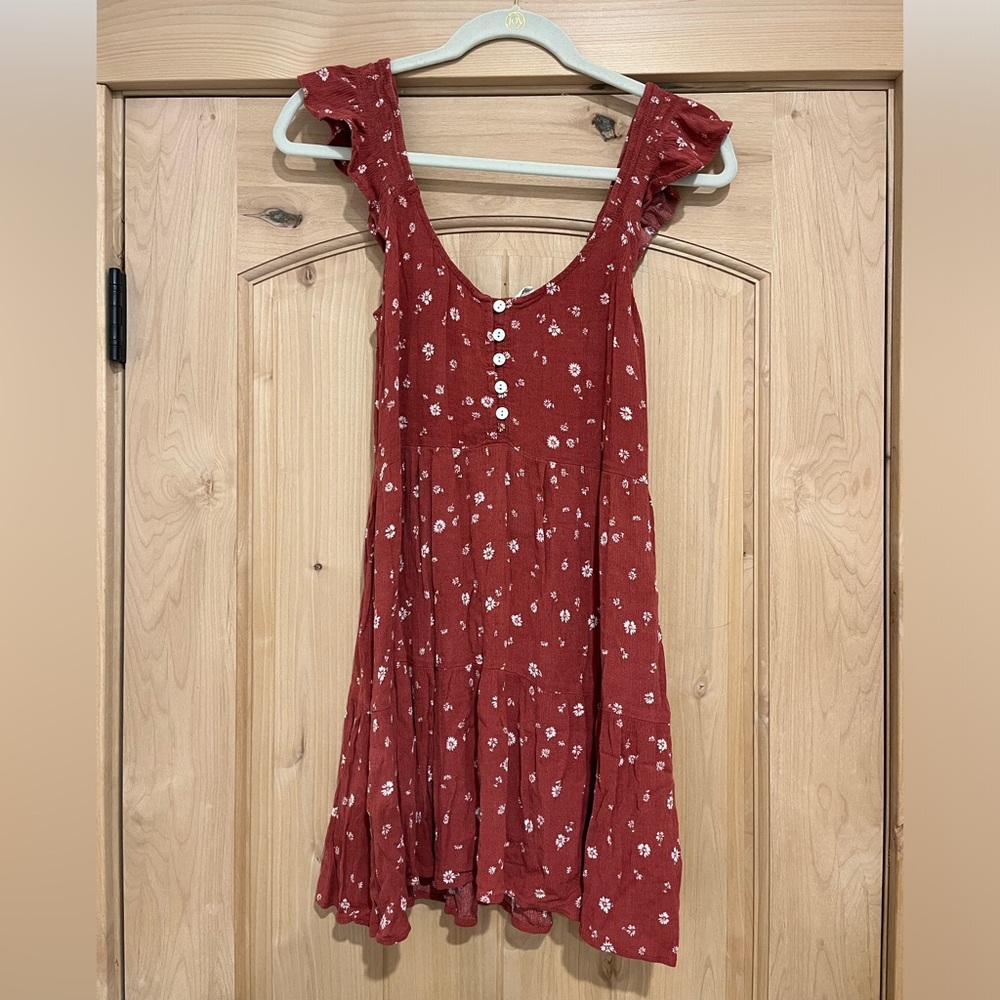 Ruffled Sleeve Mini Dress